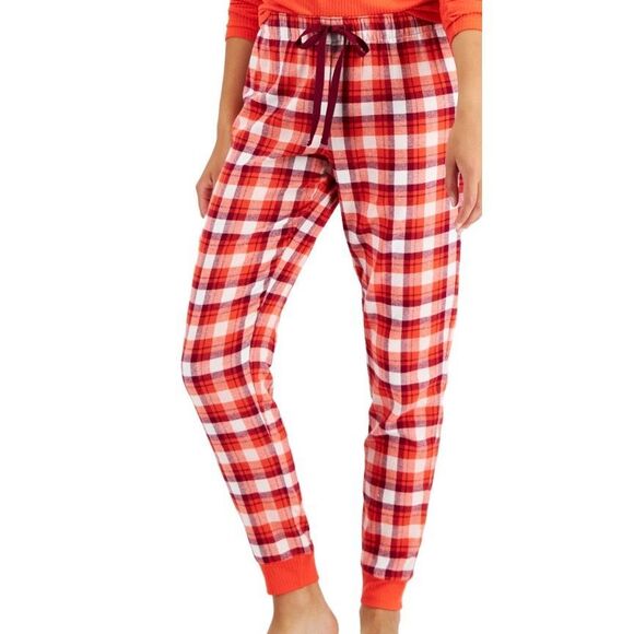Jenni Women's Cotton Flannel Plaid Pajama Pants, Created for Macy's Size XL - Picture 1 of 4